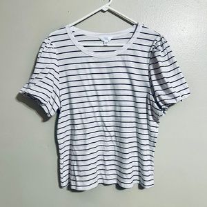 Striped Tee w/ Puffy Sleeves